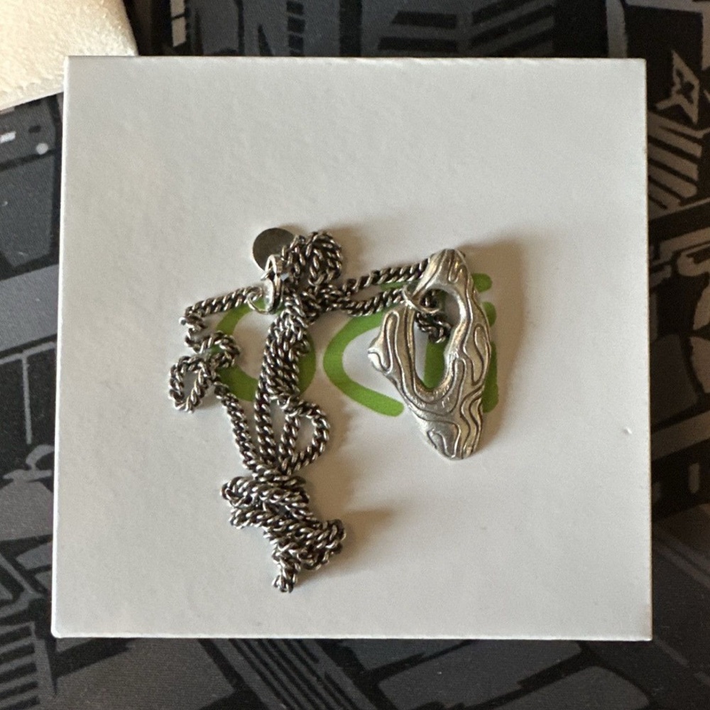 Silver Flame Pendant Necklace